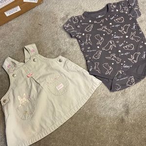 Infant size Girls 3-6 Months Adorable Bunny Jumper and Shirt